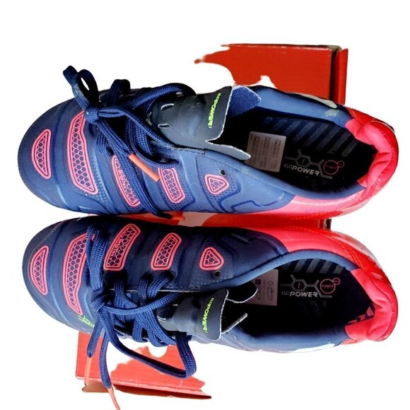 Puma blue-White junior soccer trainers cleats. size 3 - Picture 2 of 8